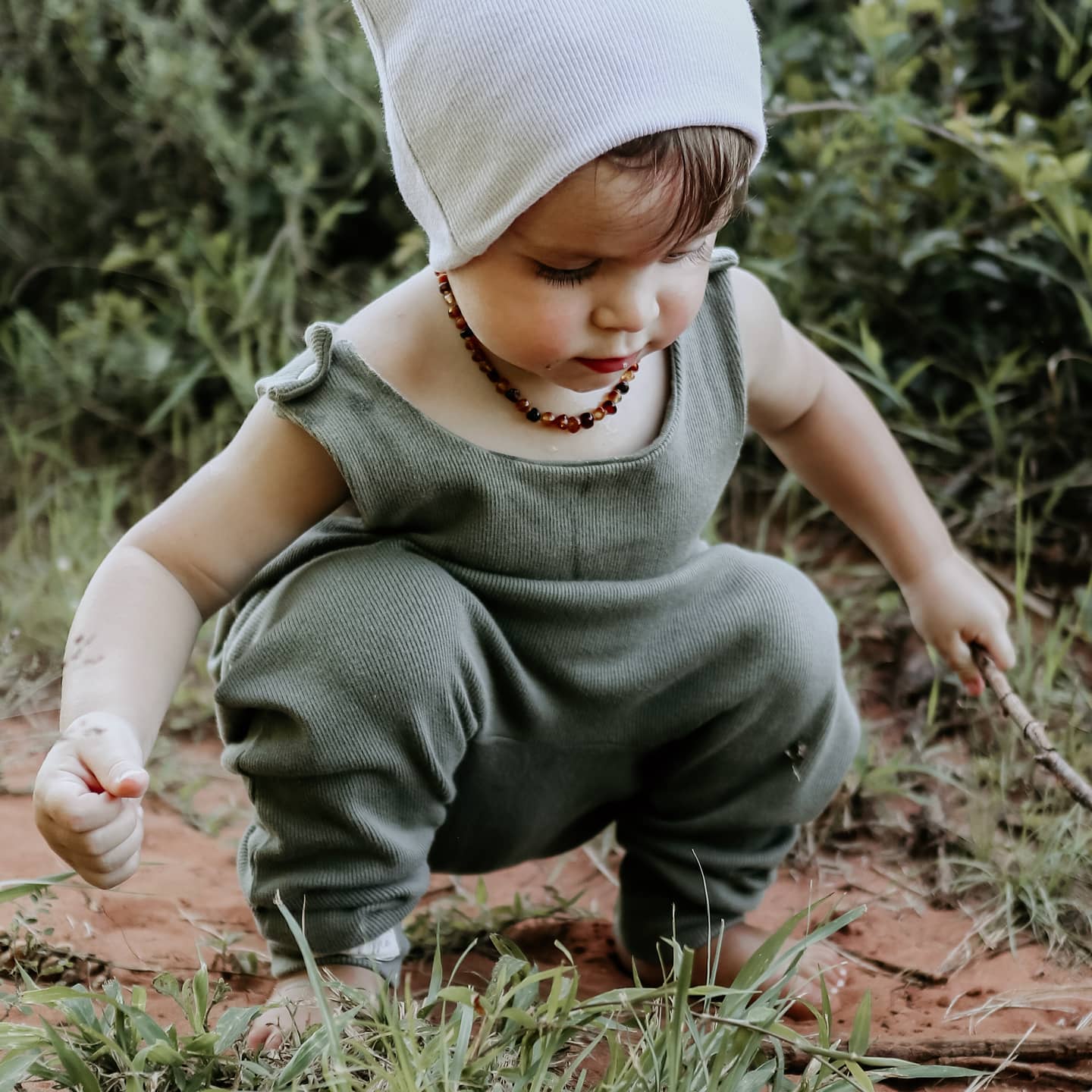 Baby Ribbed Harem Romper