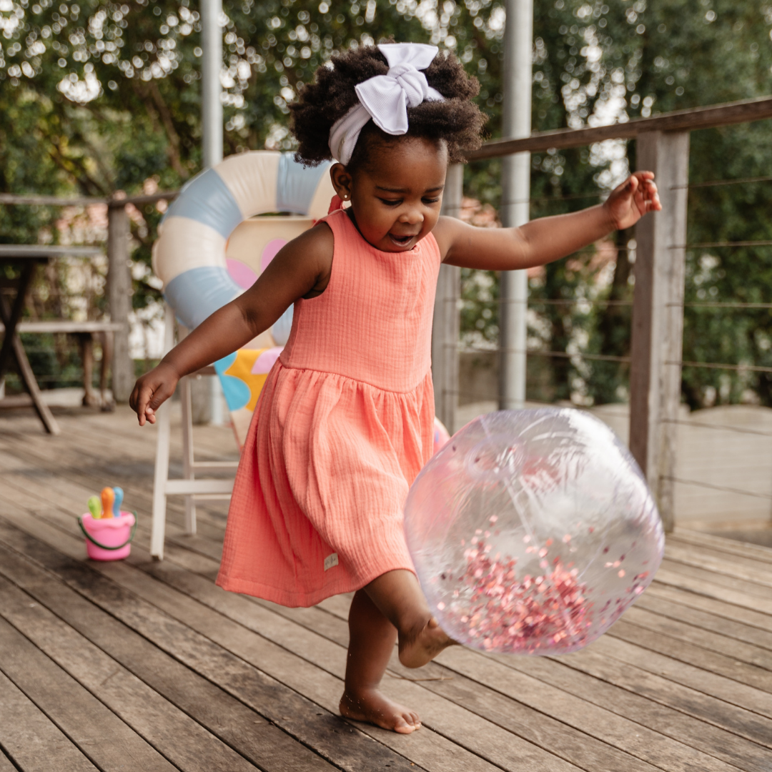 Toddler + Kids Muslin Back Bow Dress