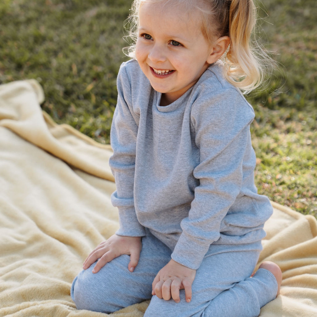 Toddler + Kids Ribbed Tracksuit Set