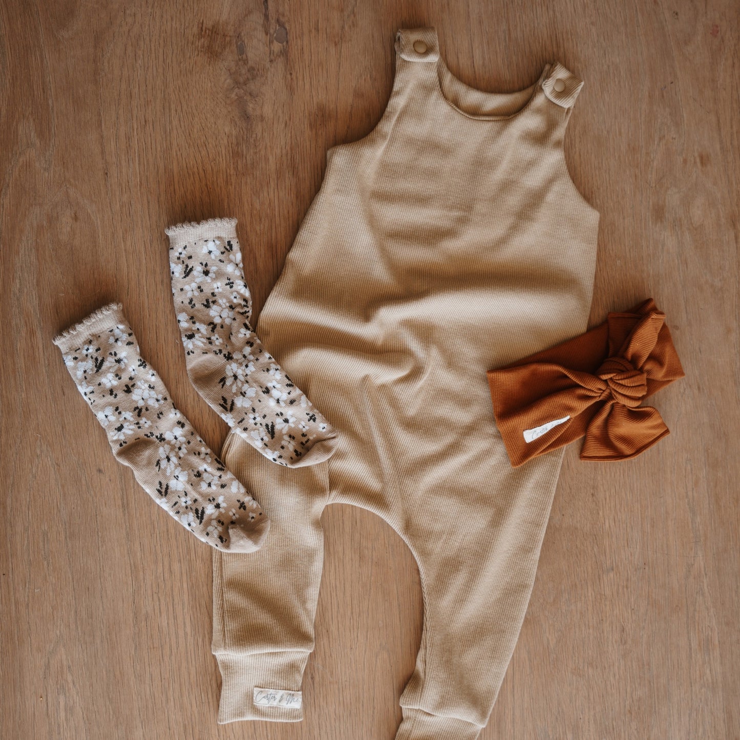 Baby Ribbed Harem Romper