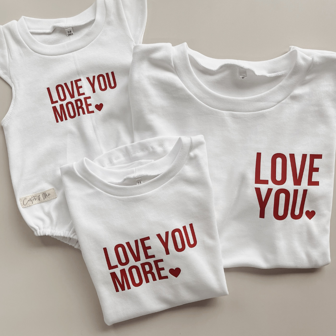 Toddler + Kids "Love You More" Valentines Day Tee