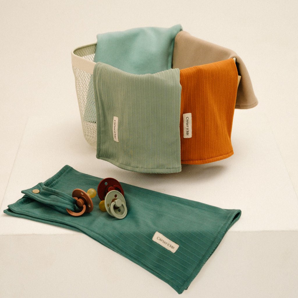 Wide RIbb Cotton Pacifier Blankie (Sale)
