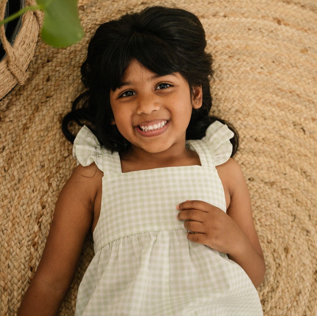 Toddler + Kids Gingham Romper