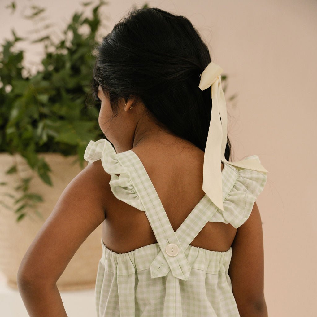 Toddler + Kids Gingham Romper