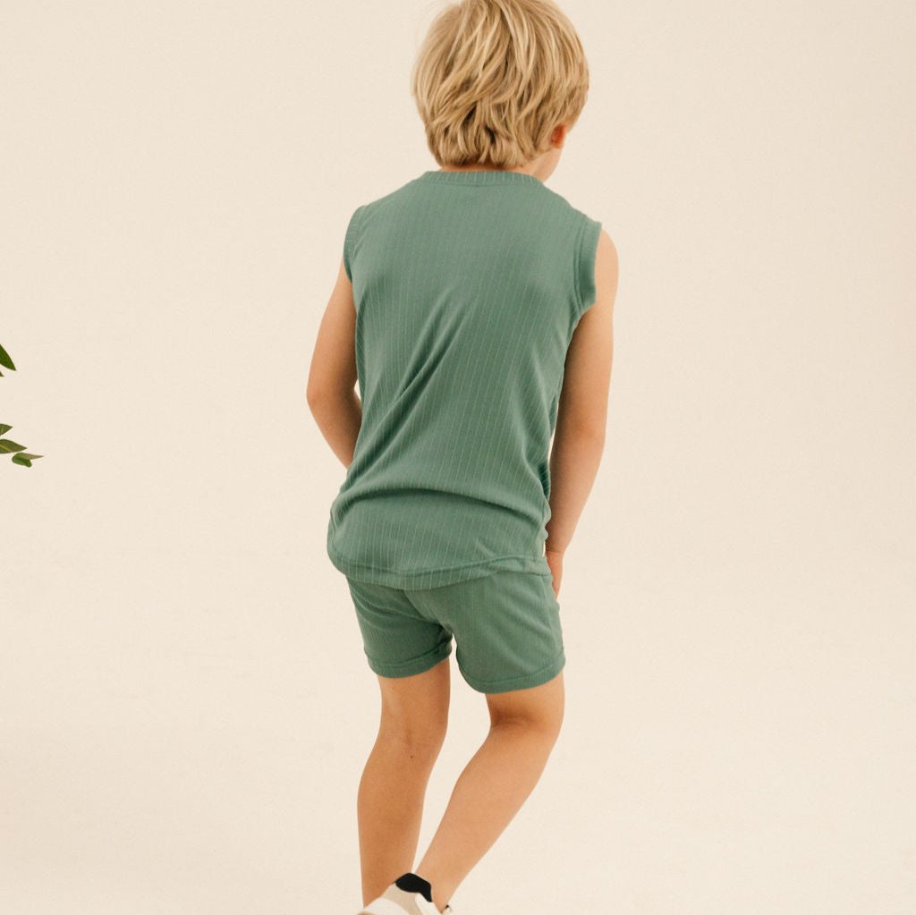 Baby Ribbed Vest and Shorts Set