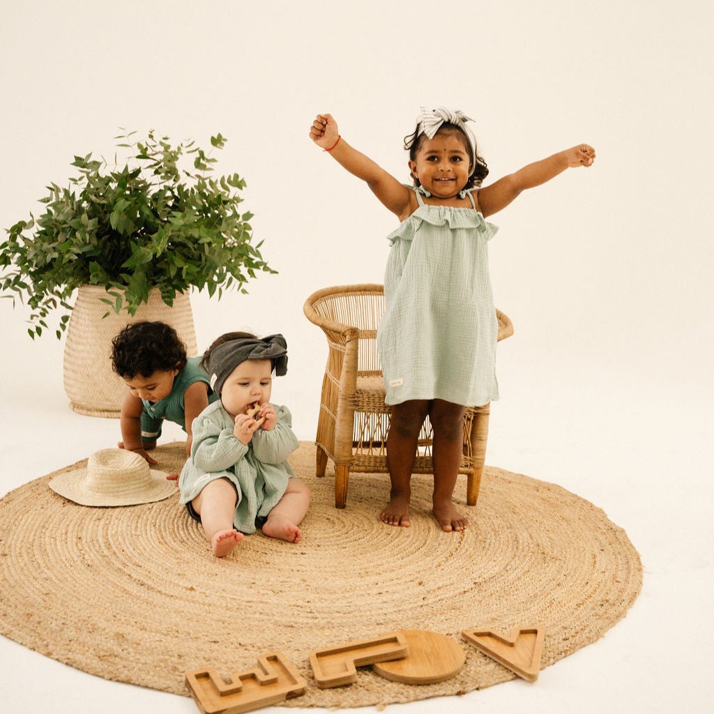 Toddler + Kids Tie Top Frill Dress (Sale)