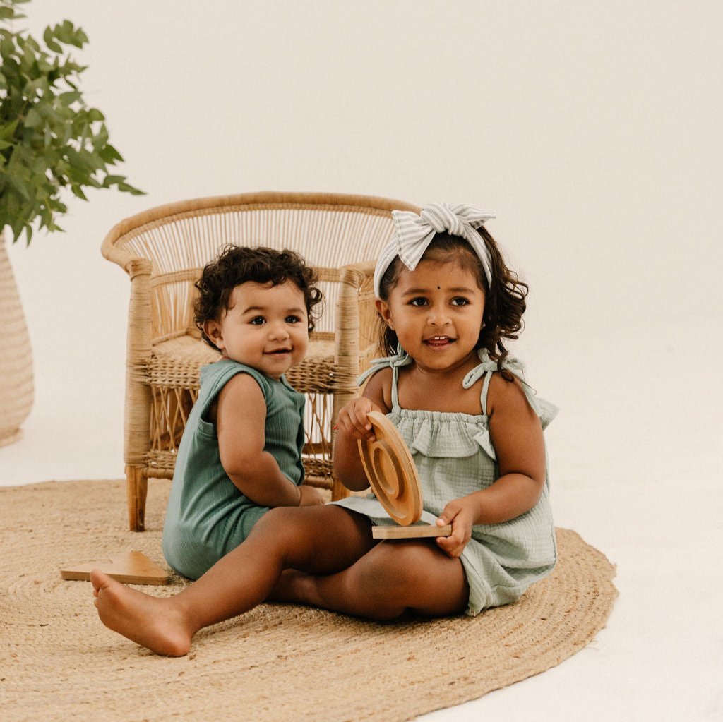 Toddler + Kids Tie Top Frill Dress (Sale)