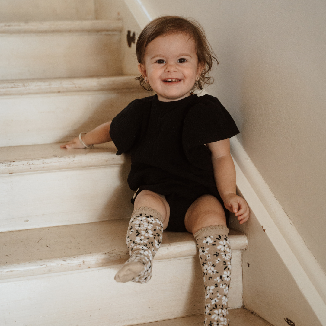 Baby Muslin Flutter Sleeve Romper (Sale)
