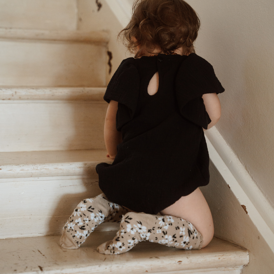 Baby Muslin Flutter Sleeve Romper (Sale)