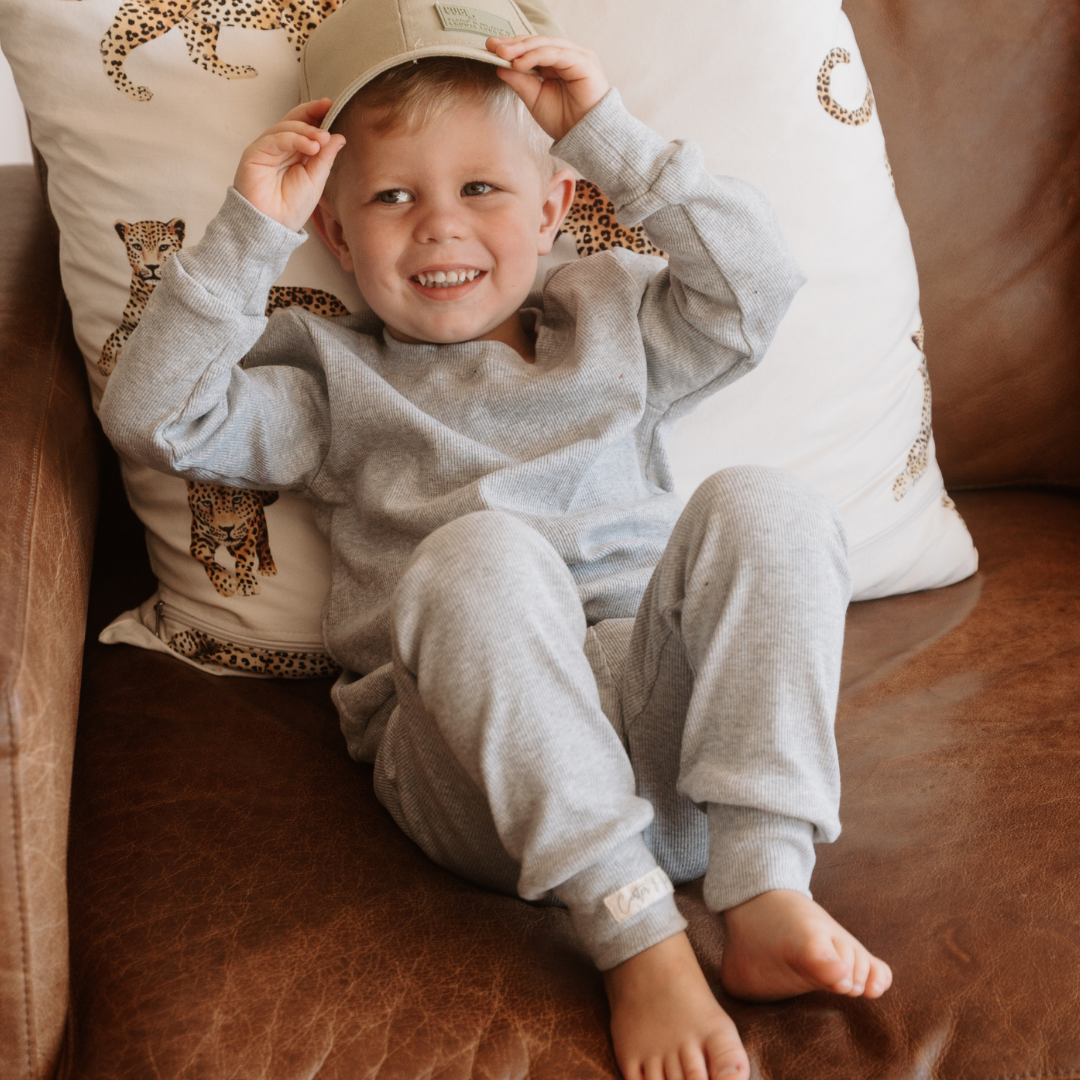 Toddler + Kids Ribbed Tracksuit Set