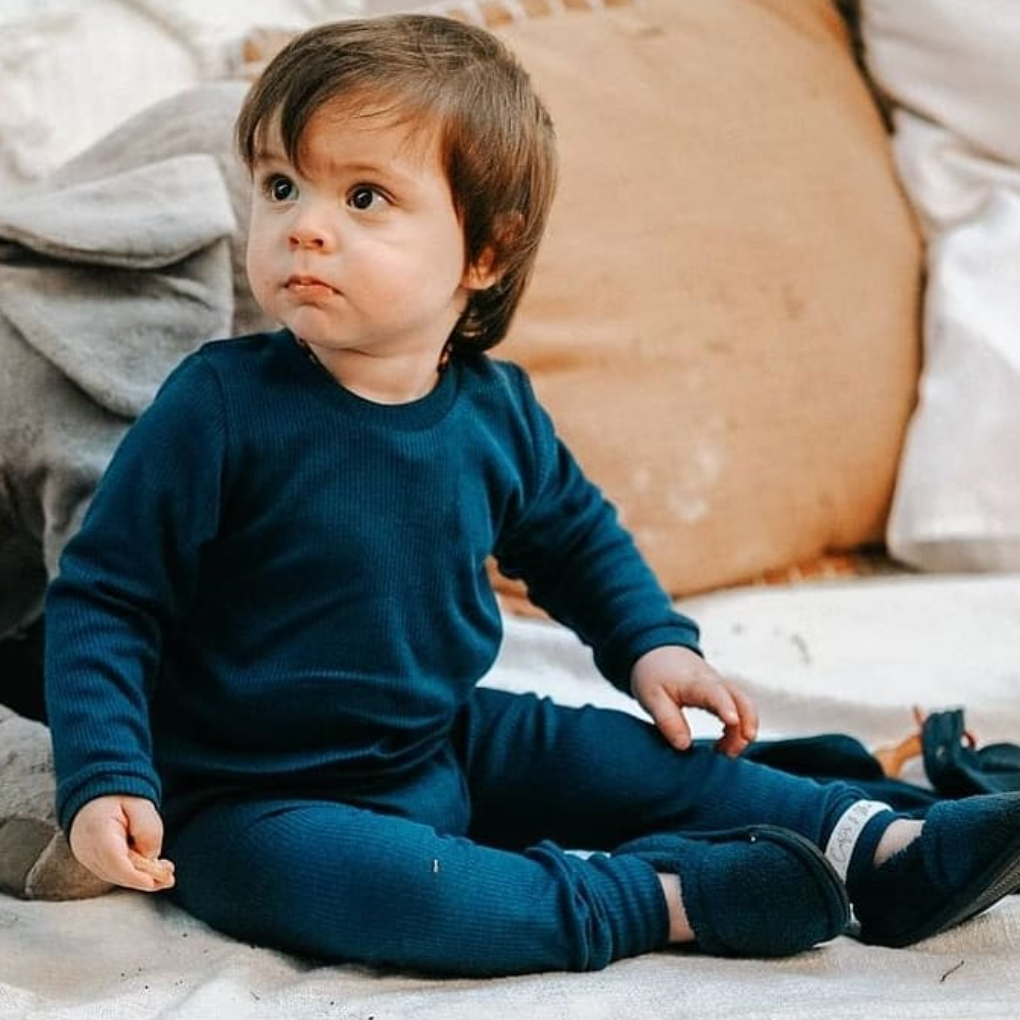 Baby Solid Cotton Tracksuit Set