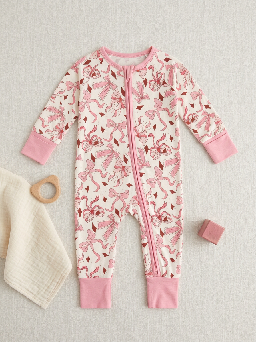 Baby - Sleep & Play Romper - Bows