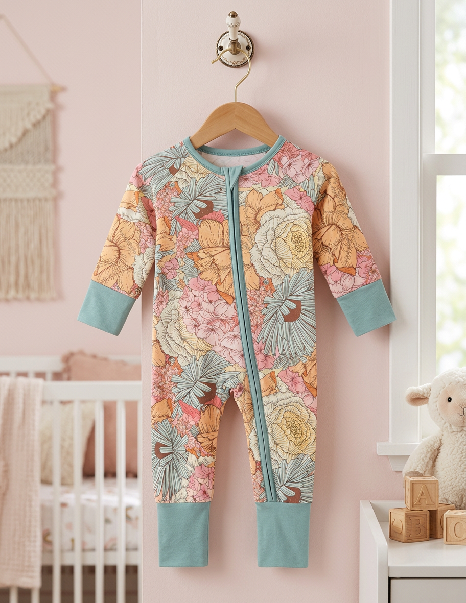 Baby - Sleep & Play Romper - Floral