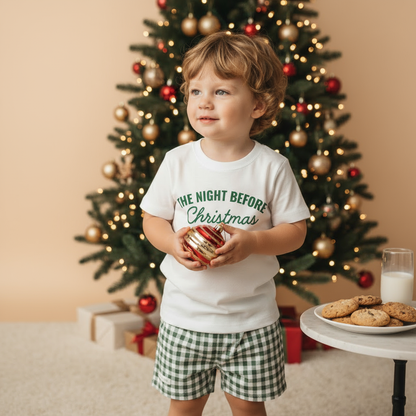 Gingham Christmas PJ Set – “The Night Before Christmas"