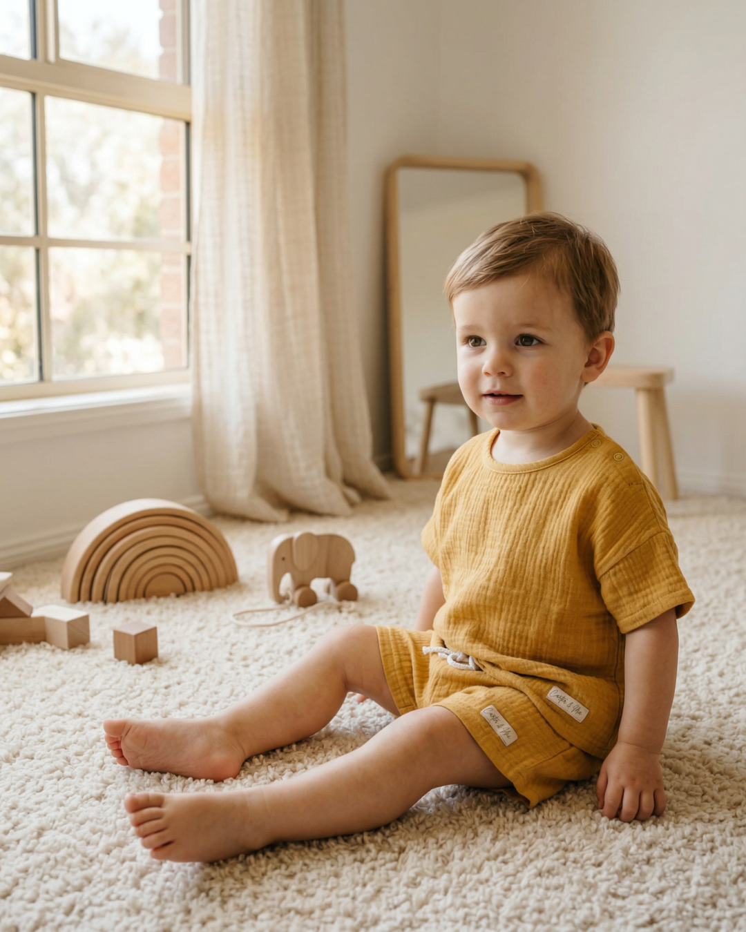 Toddler + Kids Muslin Sailor Set