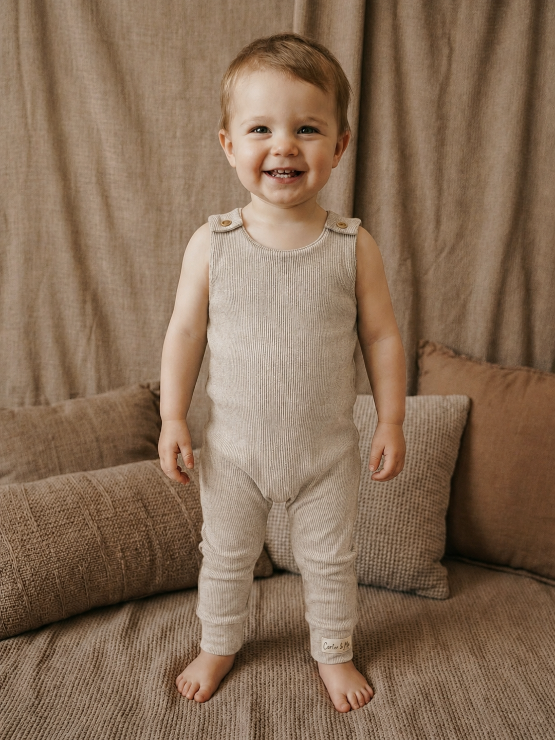Toddler + Kids - Ribbed Harem Romper