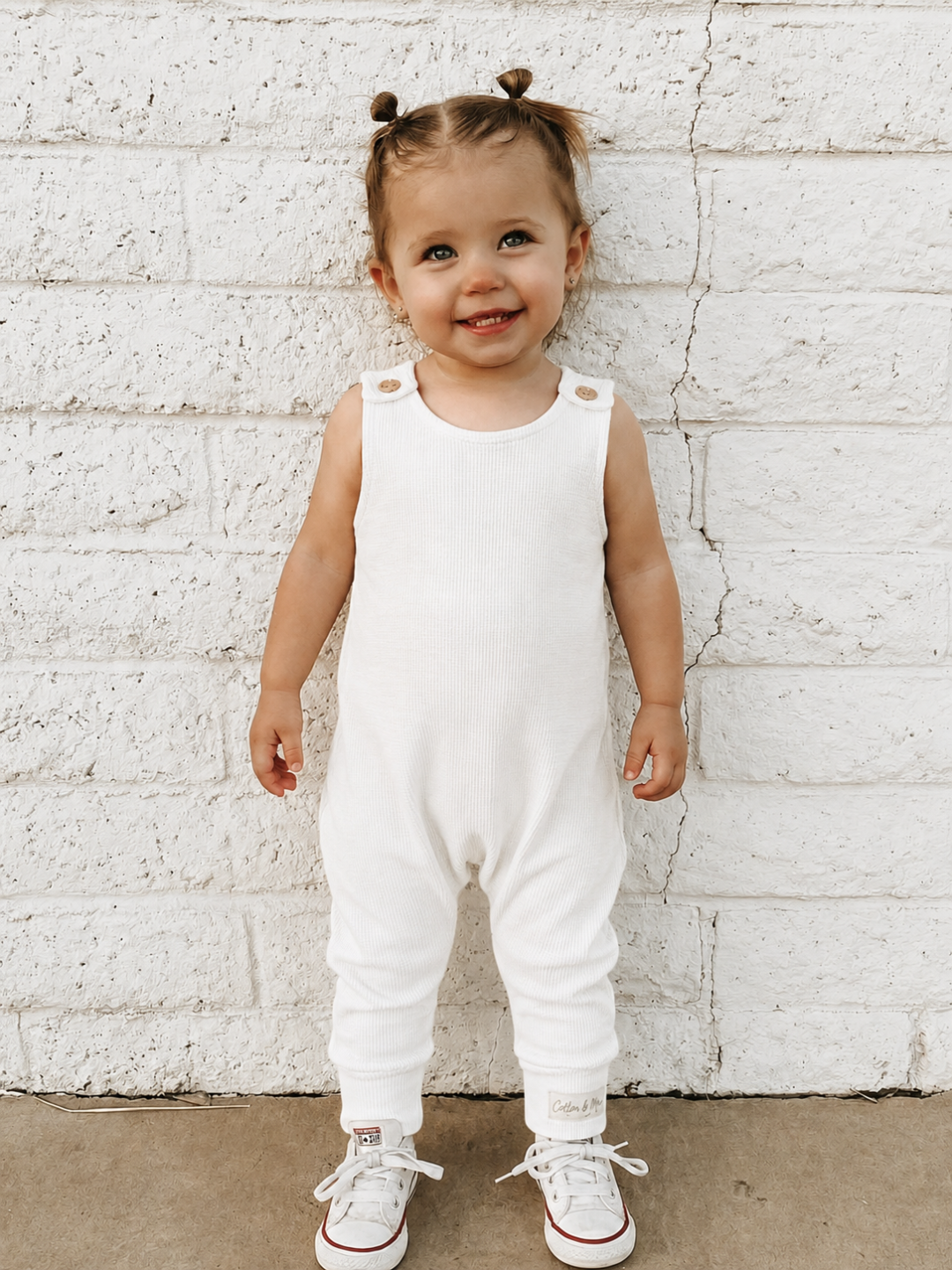 Toddler + Kids - Ribbed Harem Romper