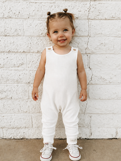 Toddler + Kids - Ribbed Harem Romper