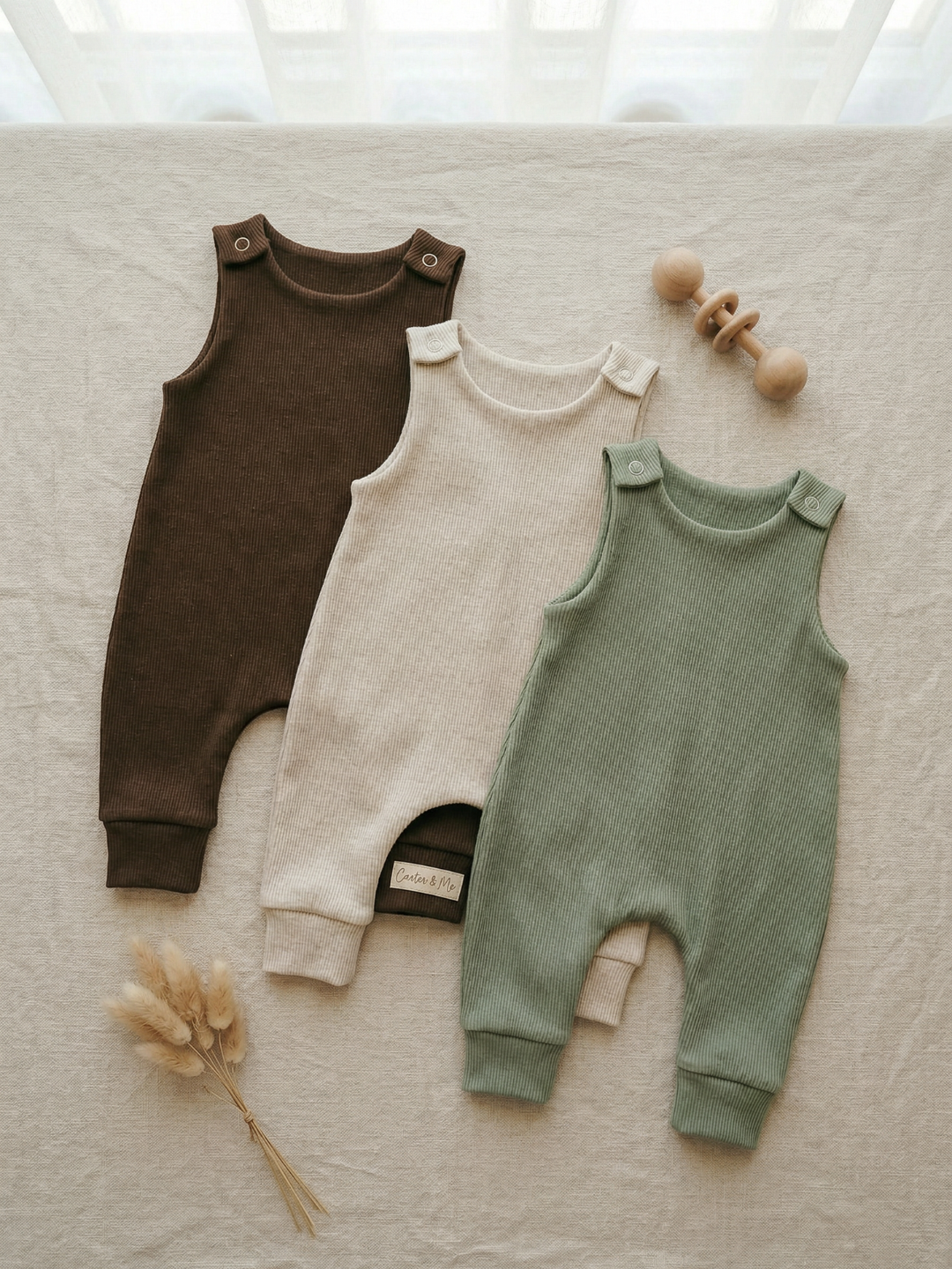 Toddler + Kids - Ribbed Harem Romper