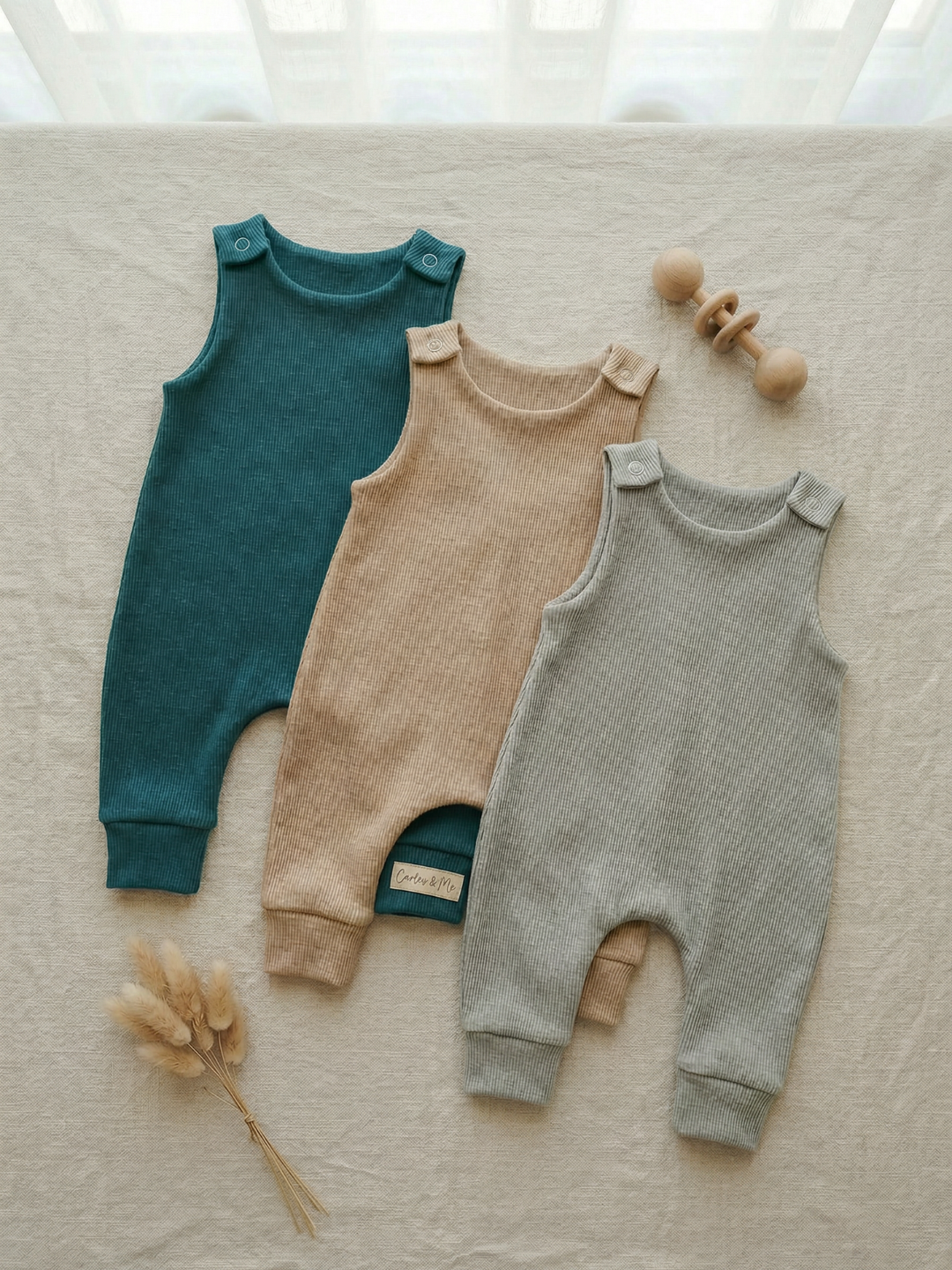 Toddler + Kids - Ribbed Harem Romper