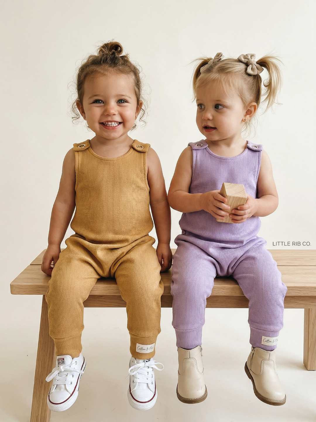 Toddler + Kids - Ribbed Harem Romper