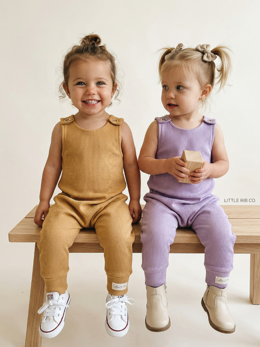 Toddler + Kids - Ribbed Harem Romper