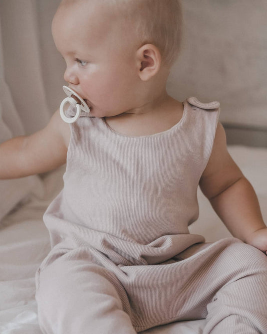 Baby Ribbed Harem Romper