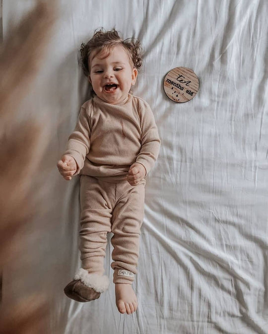 Toddler + Kids Ribbed Tracksuit Set
