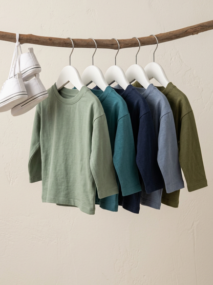Baby - Plain Oversized Long-Sleeve Tee