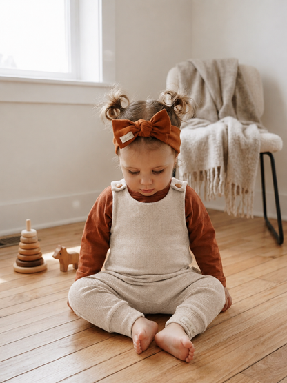 Toddler + Kids - Ribbed Harem Romper + Long Sleeve Tee Set