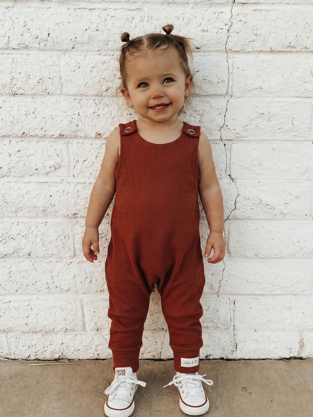 Toddler + Kids - Ribbed Harem Romper