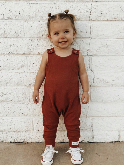 Toddler + Kids - Ribbed Harem Romper