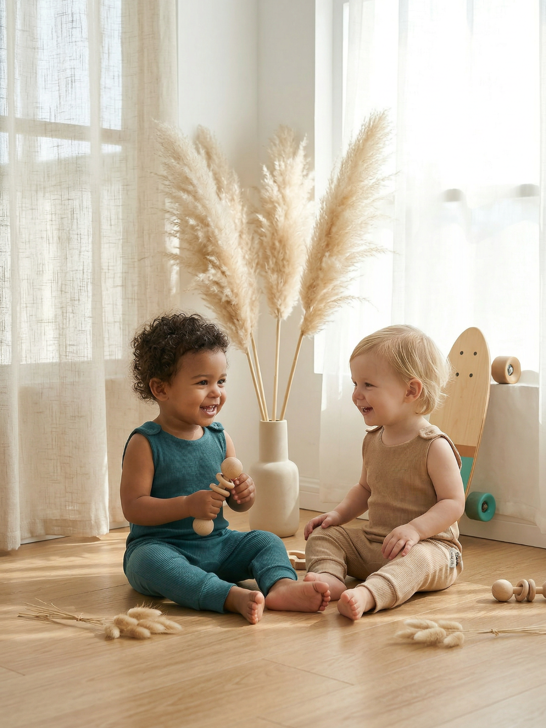Toddler + Kids - Ribbed Harem Romper