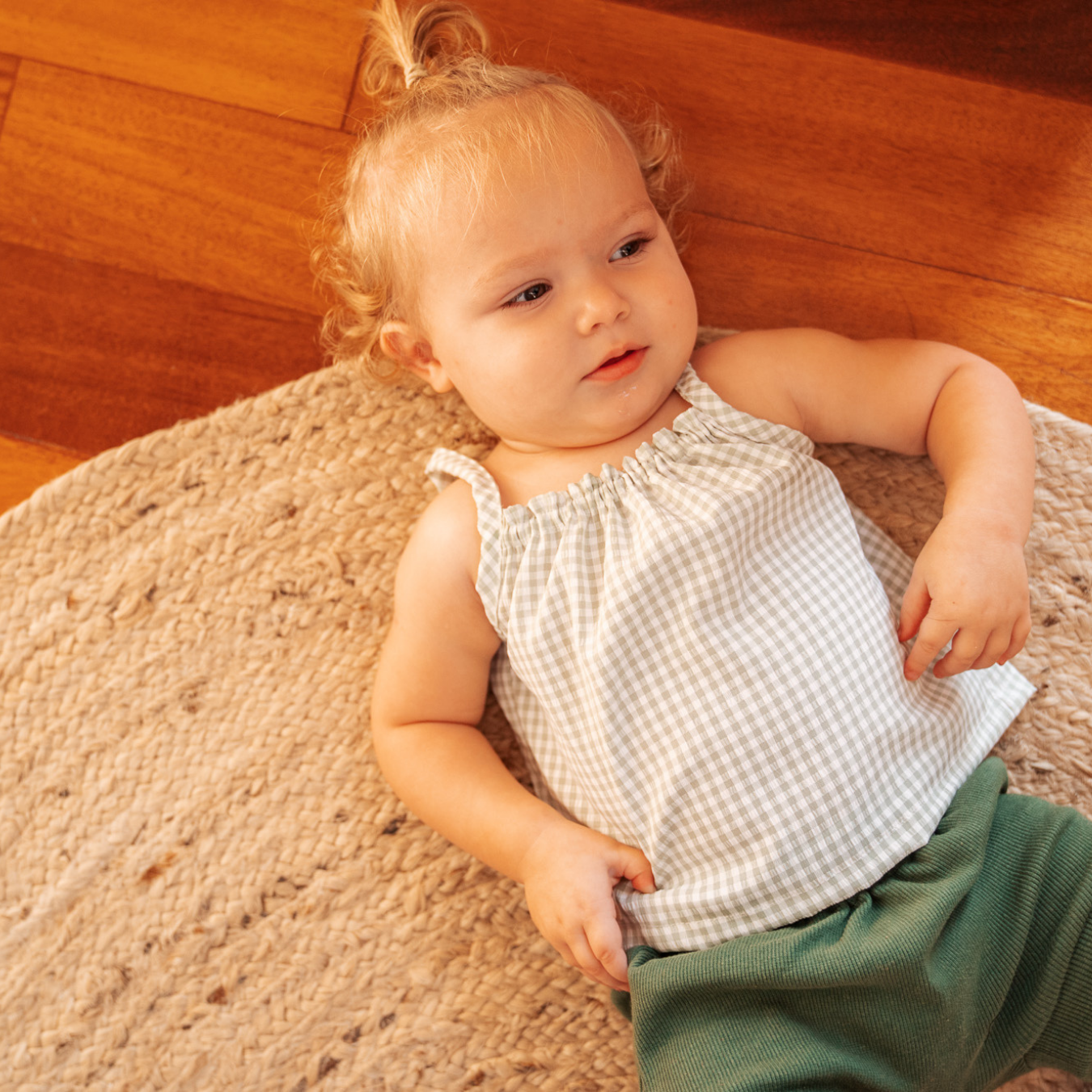 Gingham Strappy Top