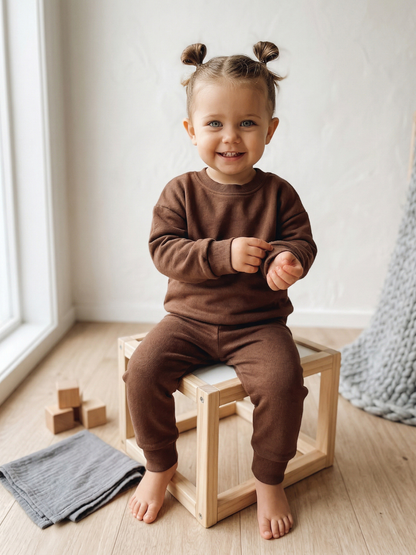 Toddler + Kids - Solid Cotton Tracksuit Set