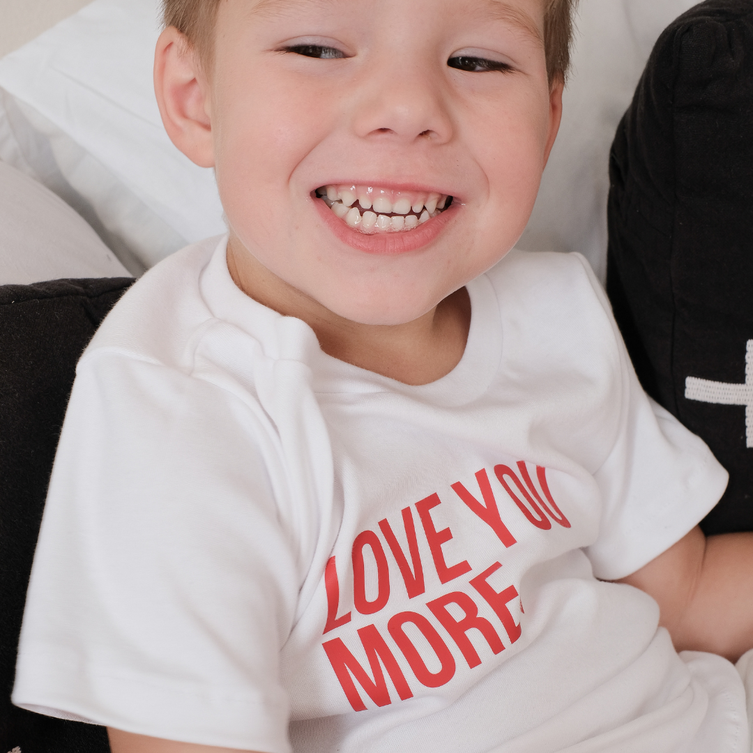 Toddler + Kids "Love You More" Valentines Day Tee