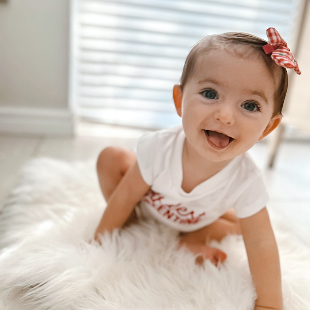 Baby "Littlest Valentine" Valentines Day Cotton Romper