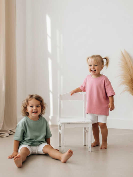 Toddler + Kids Solid Cotton Oversized Tee