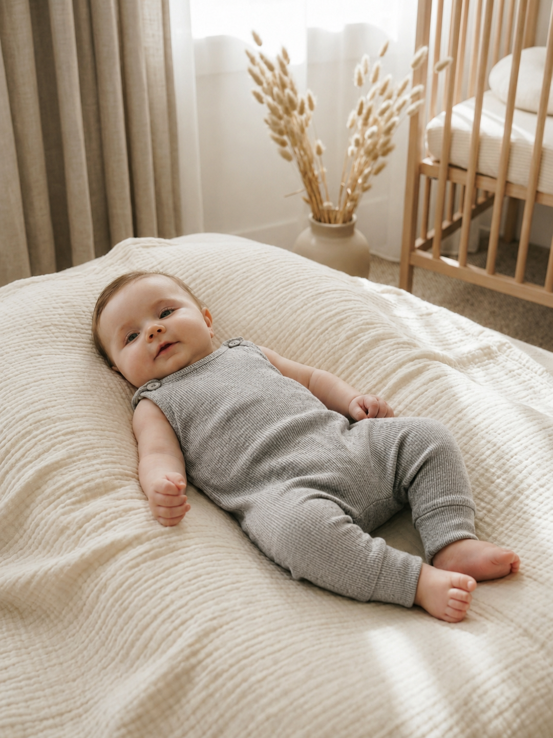 Baby - Ribbed Harem Romper