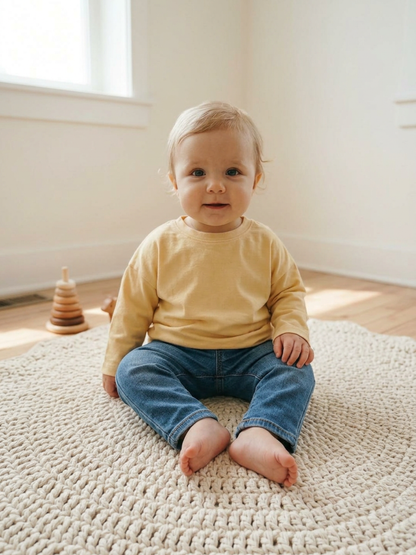 Baby - Plain Oversized Long-Sleeve Tee