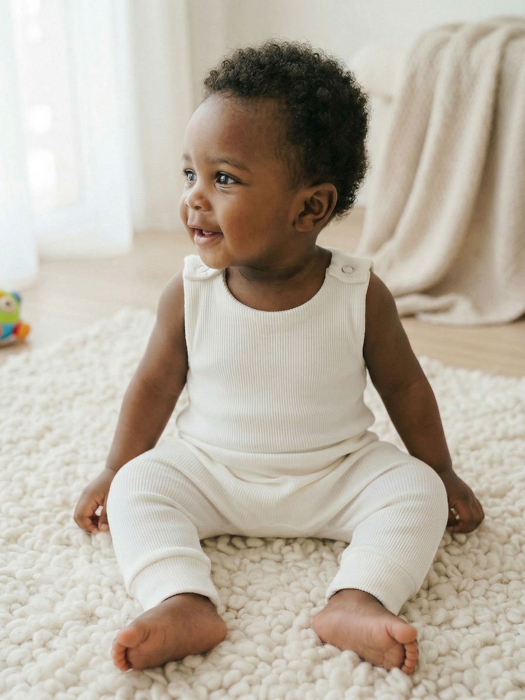 Baby - Ribbed Harem Romper
