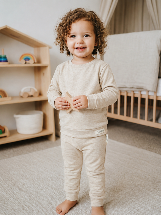 Toddler + Kids - Ribbed Tracksuit Set