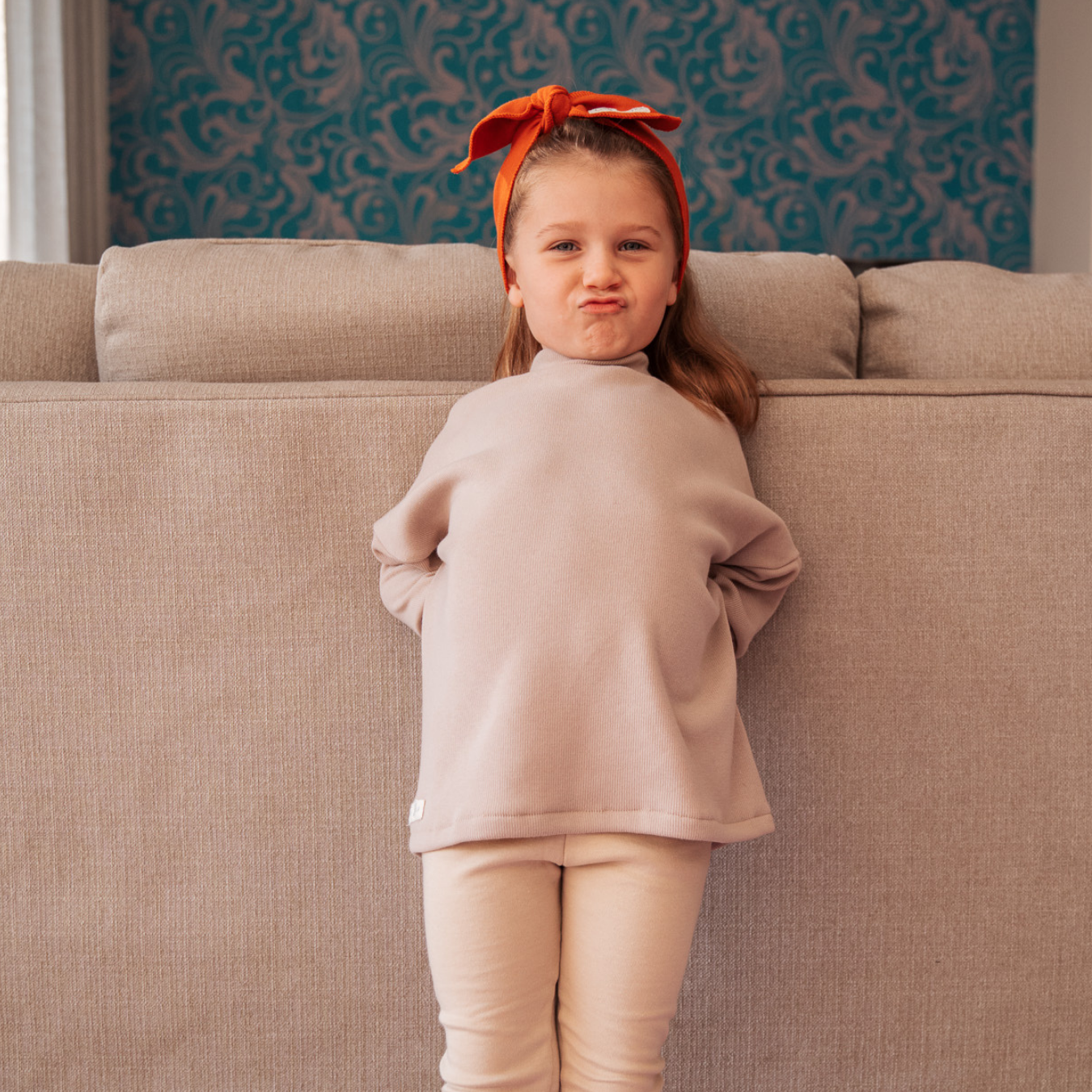 Toddler Kids Oversized Polo Neck Sweater Carter and Me