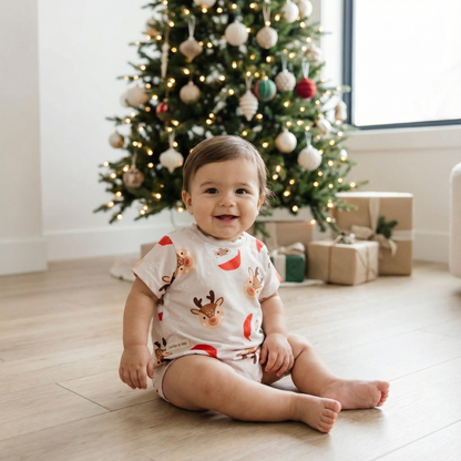 Oversized Christmas Tee Romper - Baby