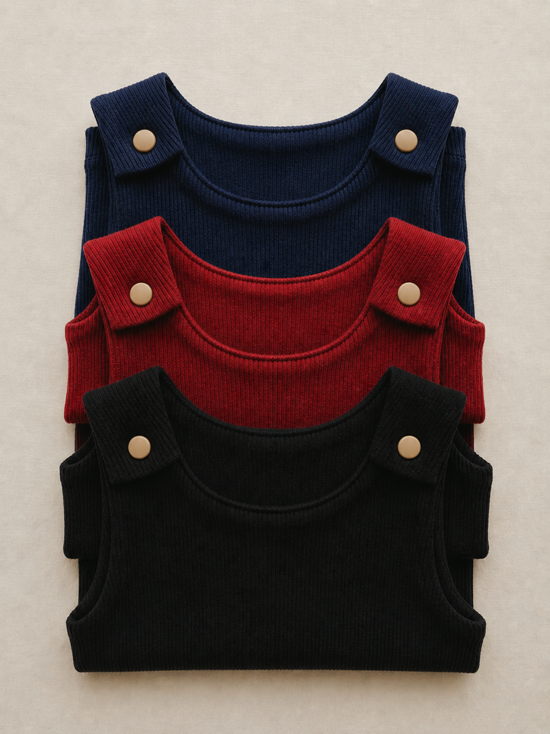 Baby - Ribbed Harem Romper + Long Sleeve Tee Set