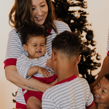 Mamma's Red + Grey Christmas PJ Set