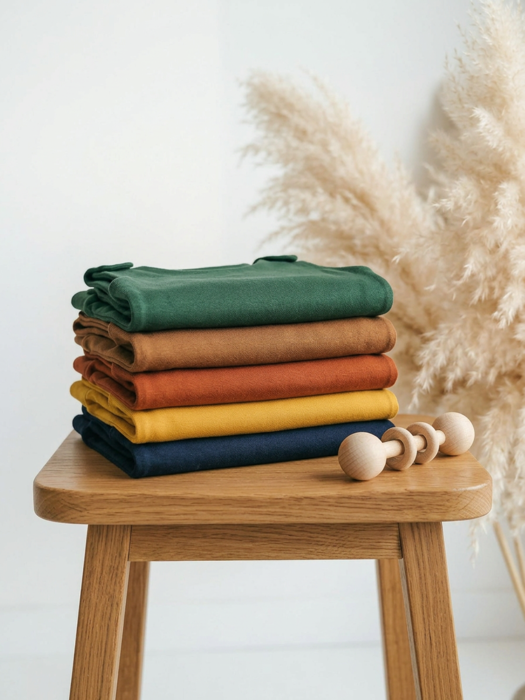 Toddler + Kids - Solid Cotton Harem Romper + Long Sleeve Tee Set
