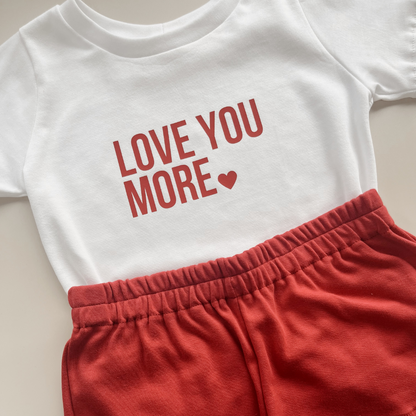 Toddler + Kids "Love You More" Valentines Day Tee
