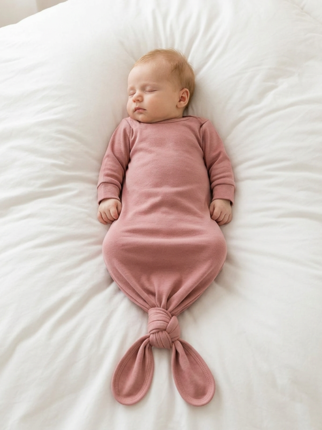 Baby - Solid Cotton Knotted Sleeper