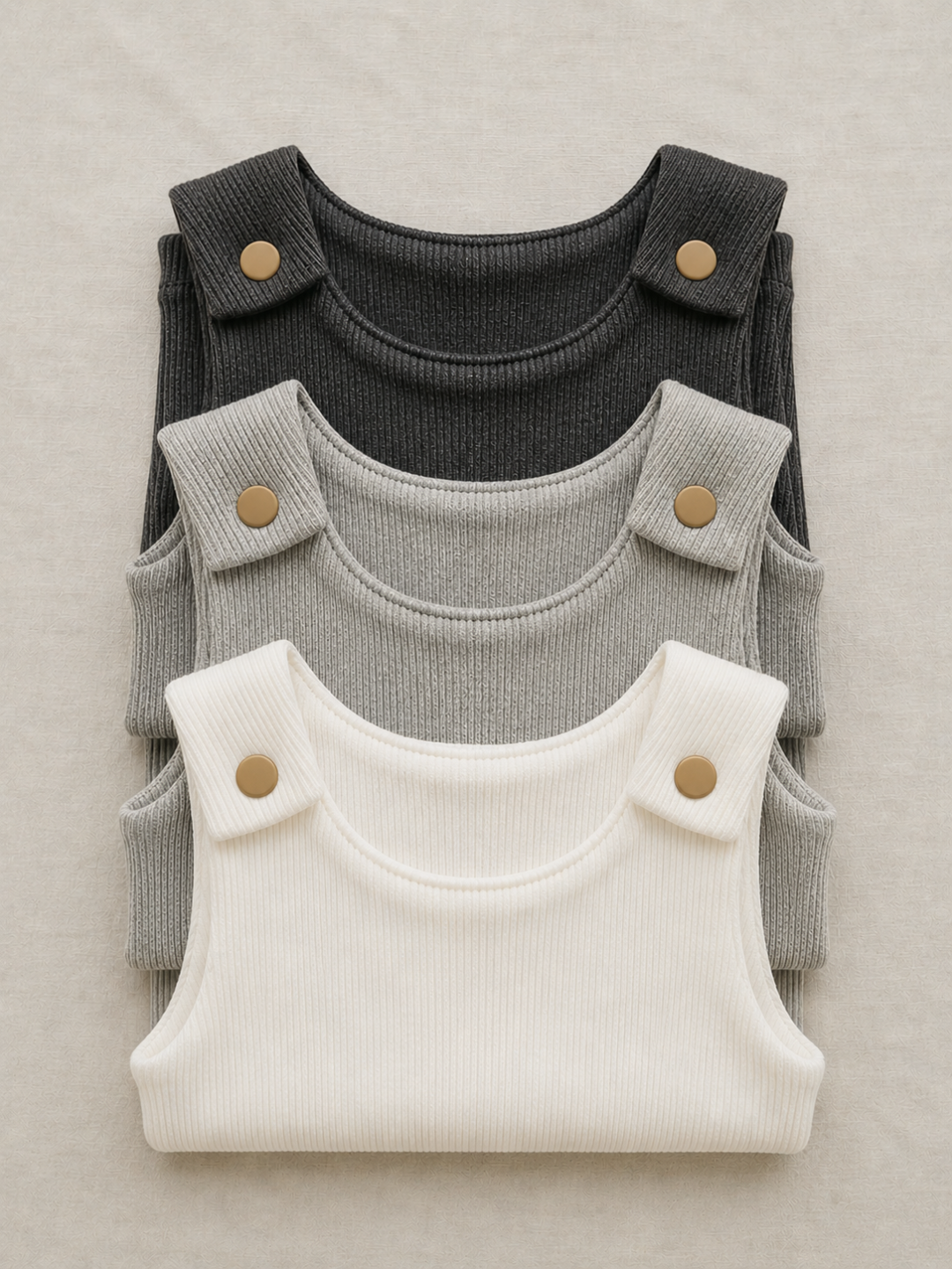 Baby - Ribbed Harem Romper + Long Sleeve Tee Set